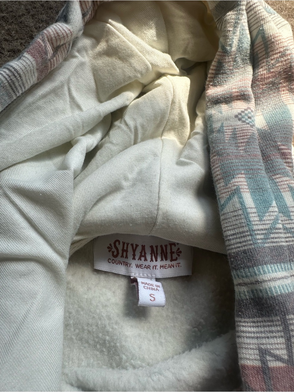Shyanne Pastel Southwestern Hooded Pullover - Picture 3 of 4